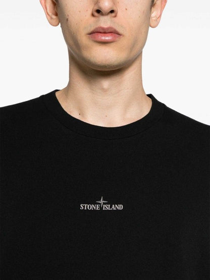 Stone Island Graphic Eight Half-Sleeve T-Shirt - Black