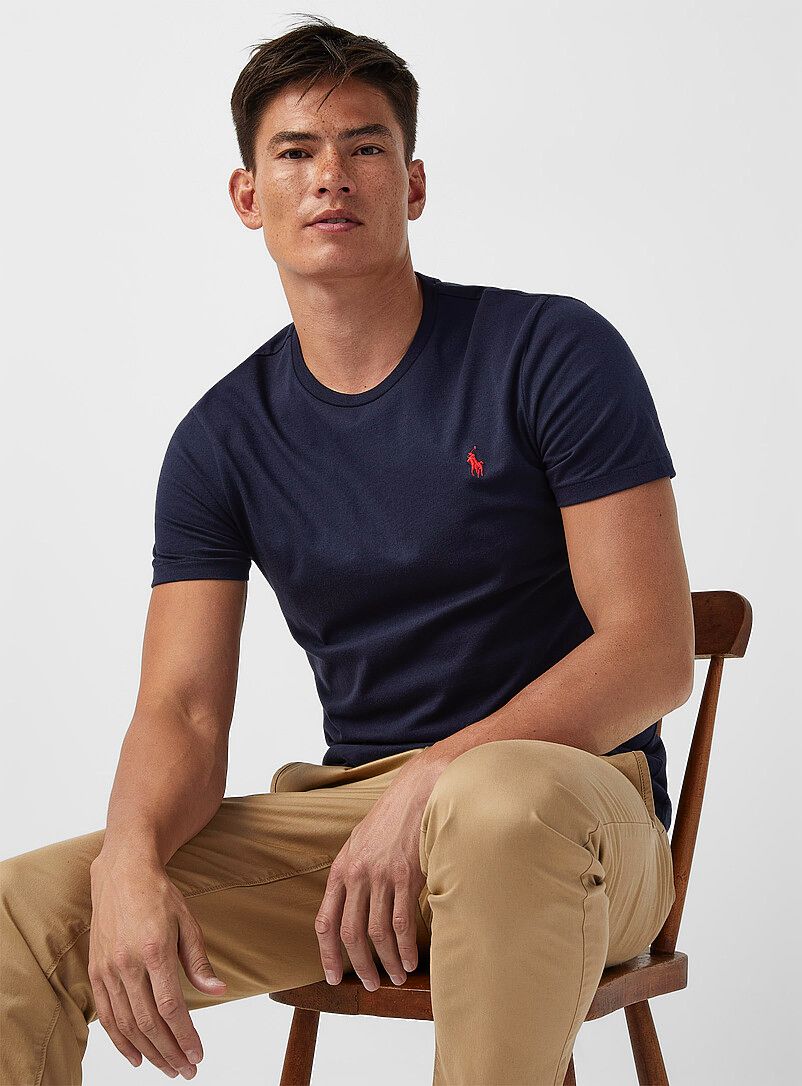 Jersey Custom Fit Cotton Jersey Crewneck T-Shirt