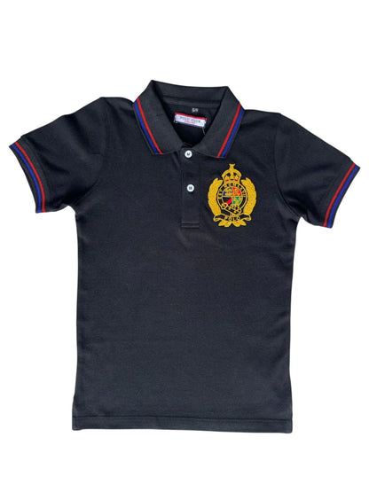 Boys cotton polo black