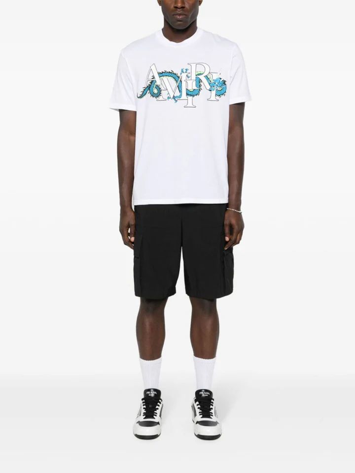 Amiri Dragon Logo-print Cotton T-shirt