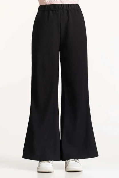 Cotton Jersey Basic Flared Trousers
