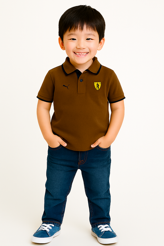 Boys Jumbo Pique Polo Basic